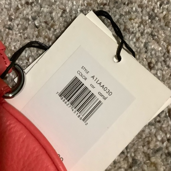 Calvin Klein, Sm. Coral & Silver Leather wristlet. Never been used! NWT - Picture 3 of 10